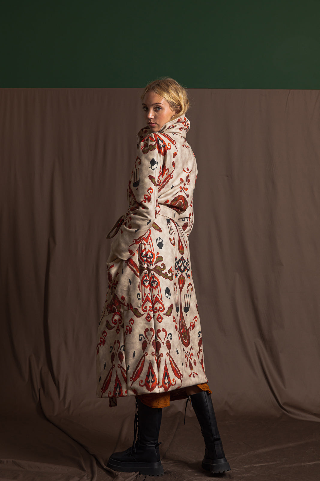 Ituha Coat Printed Ecru