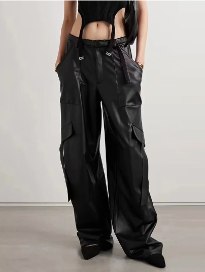 Leather Cargo Pants