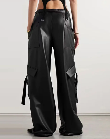 Leather Cargo Pants